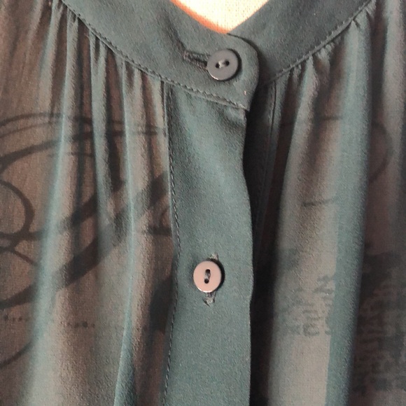 Beautiful Teal Crisscross Blouse - Picture 4 of 7